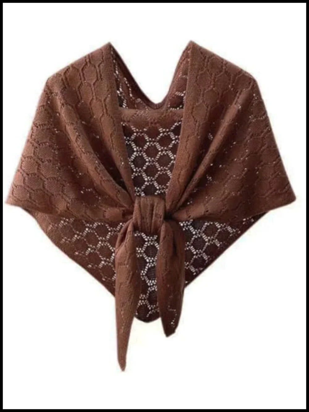Hollow Knitted Poncho Cape Scarf Pashmina Wrap Shawl